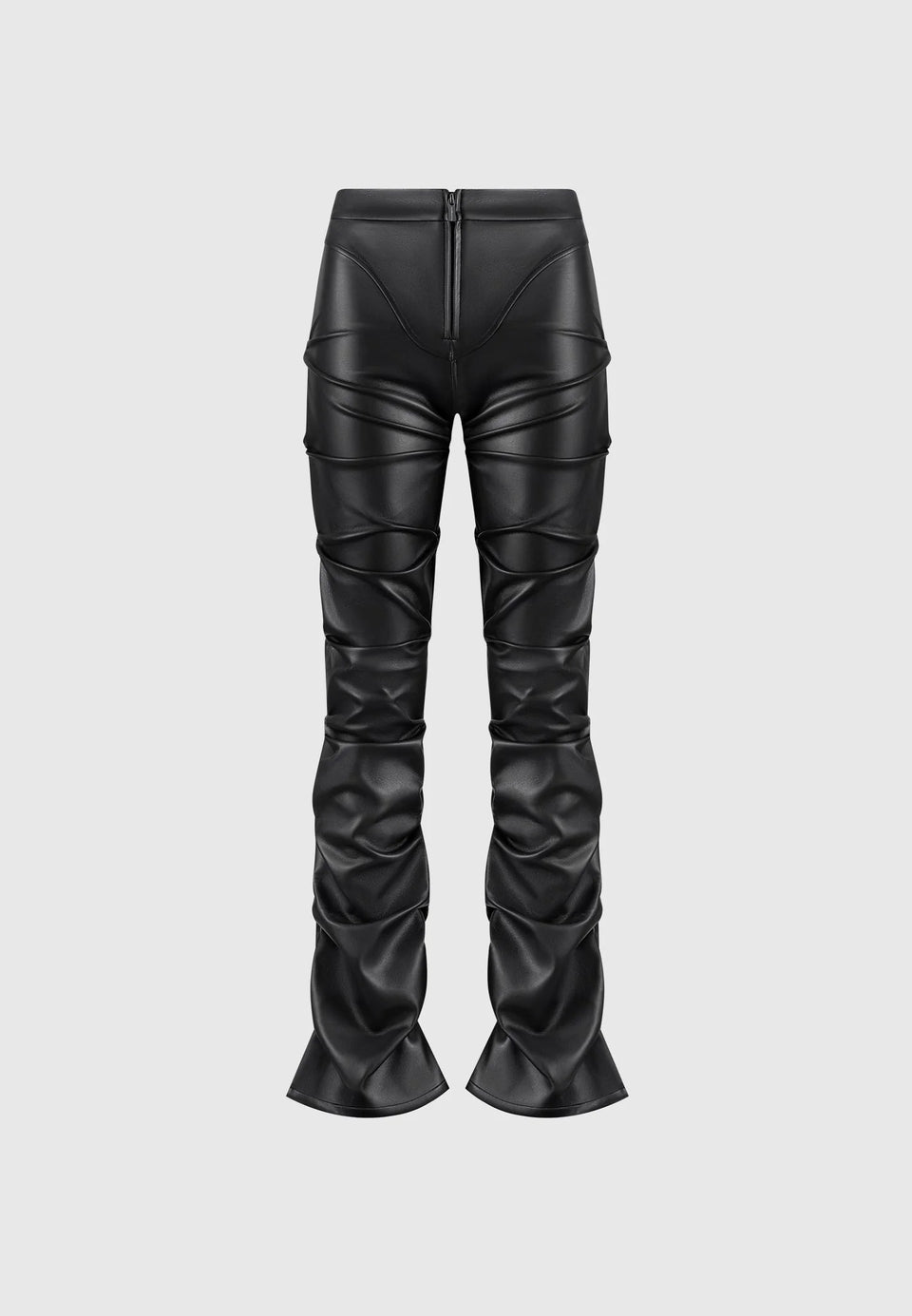 caroline-tacked-leather-fit-and-flare-trousers-black
