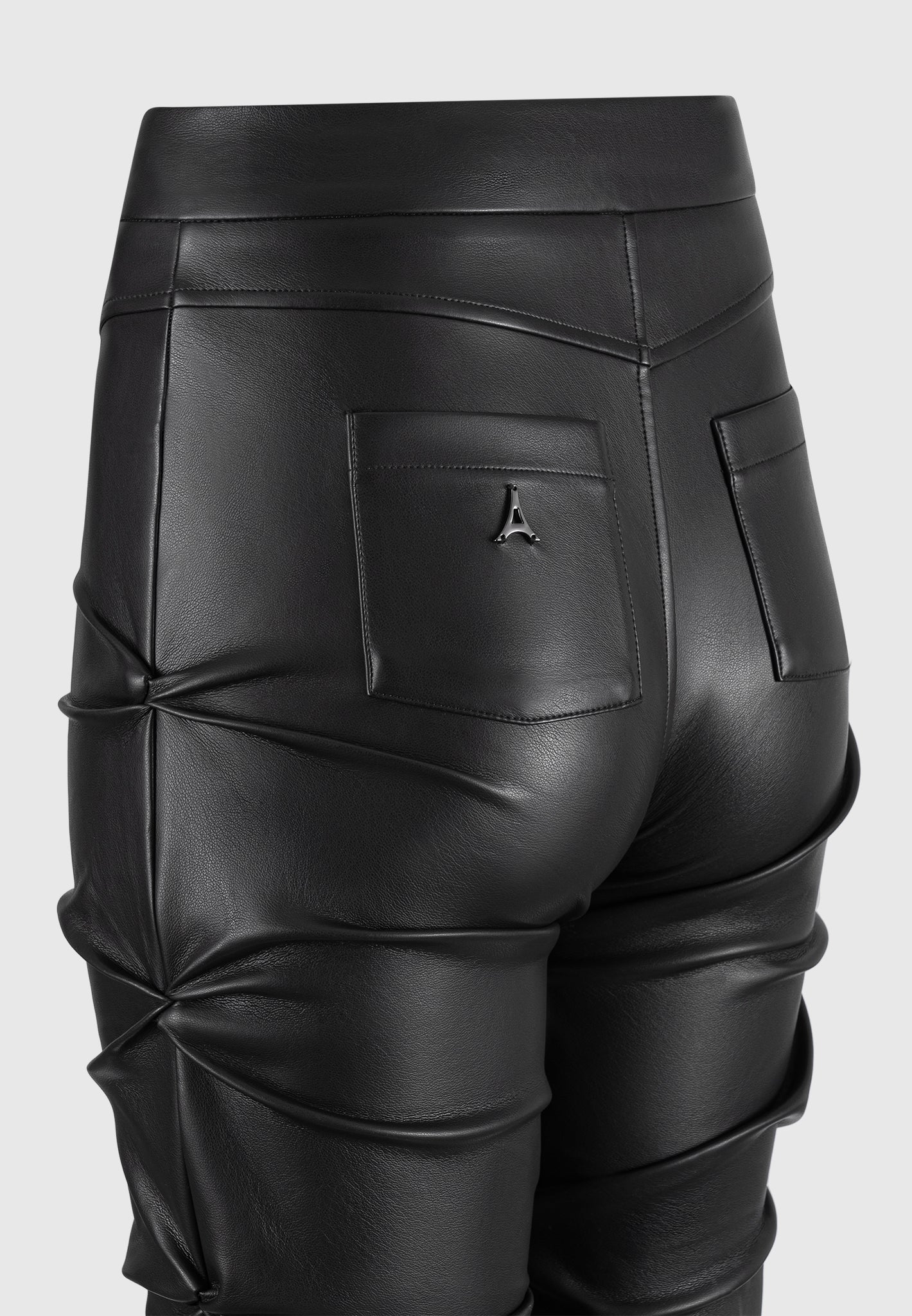 caroline-tacked-leather-fit-and-flare-trousers-black