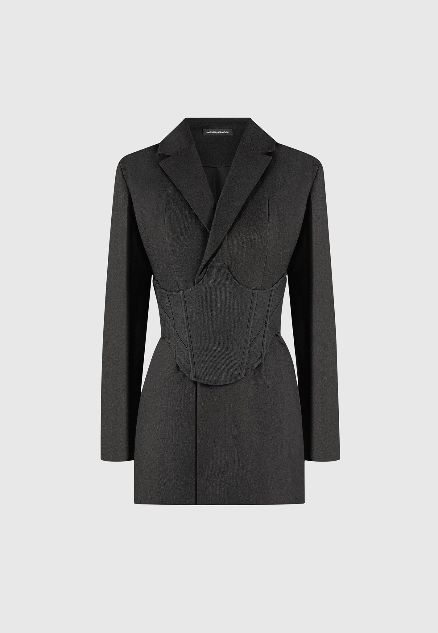 tailored-blazer-dress-with-reversible-corset-black