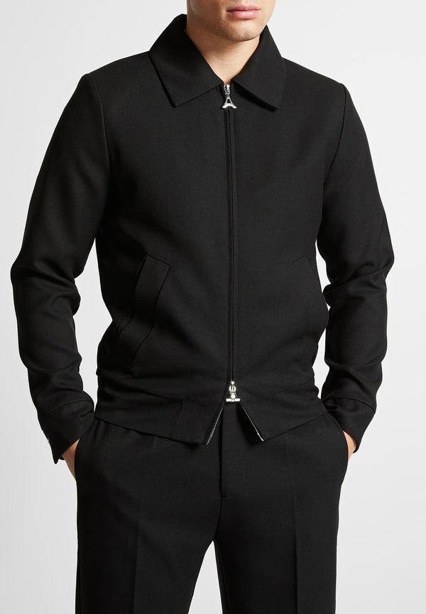 Roger - Tailored Harrington Jacket - Black