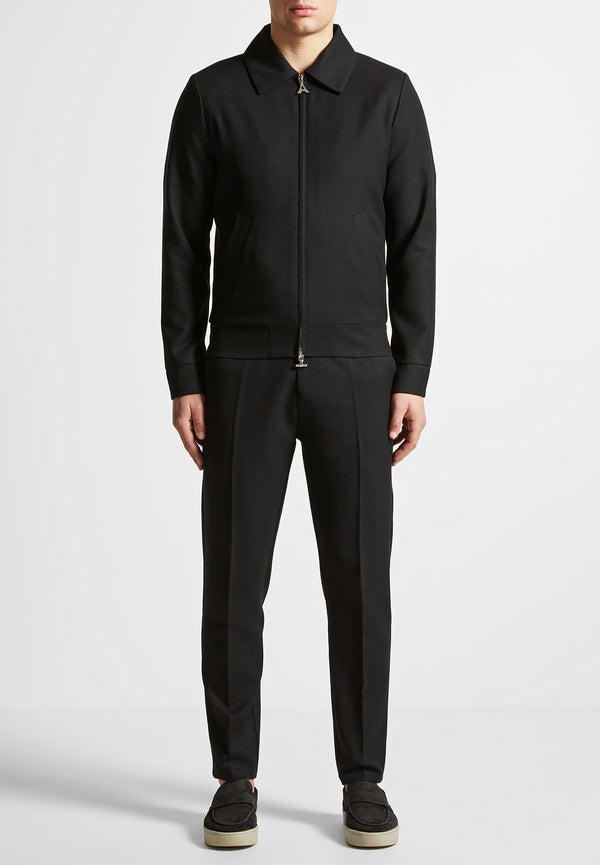 Roger - Tailored Harrington Jacket - Black