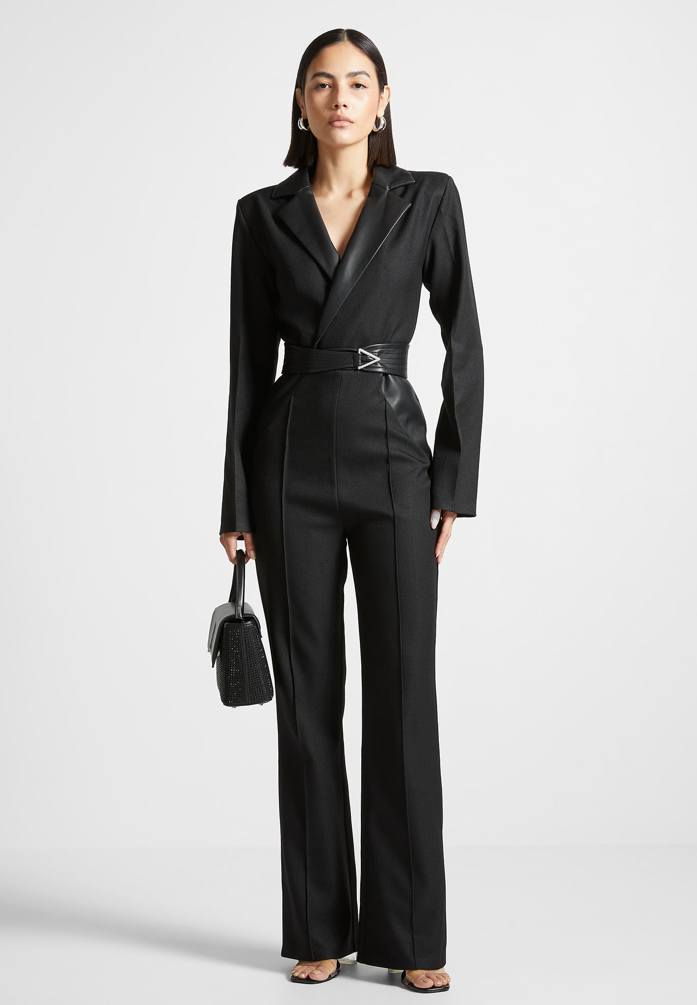 tailored-fit-and-flare-belted-jumpsuit-black