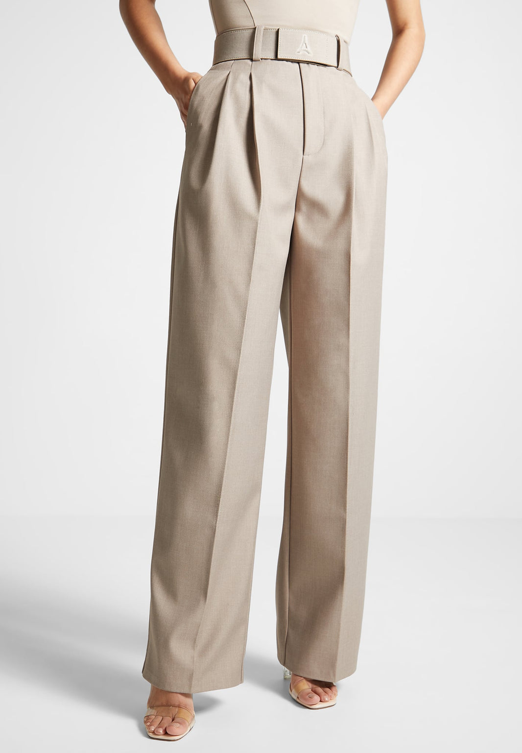 Pleated Trousers Light Beige