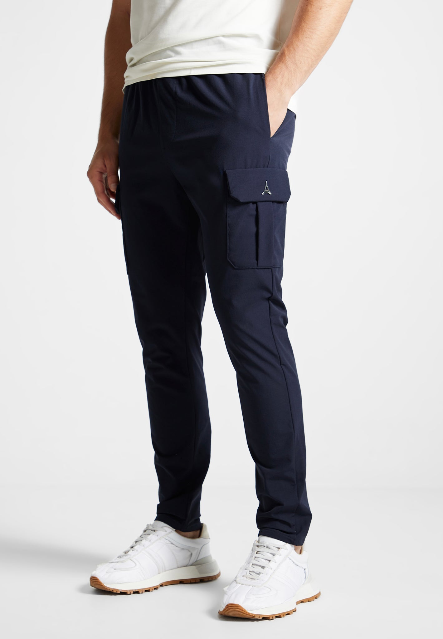 Buy online Dark Blue Cotton Cargos Casual Trousers from Bottom Wear for Men  by V4m, Aadhar for ₹799 at 20% off | 2024 Limeroad.com