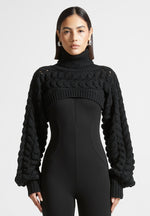turtleneck-cable-knit-arm-warmers-black
