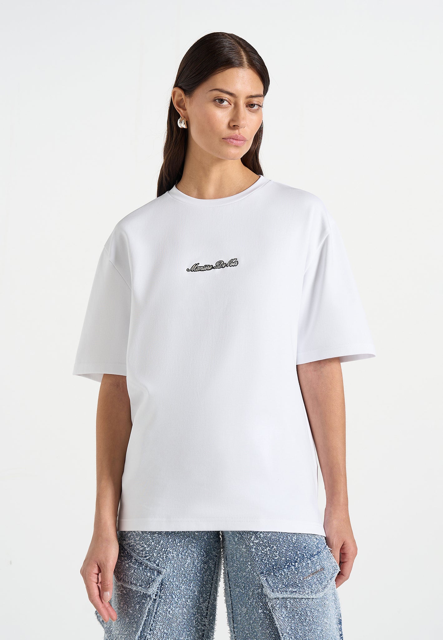 TS001 - Unisex Signature Relaxed fit Cotton T-Shirt - White