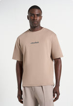 TS001 - Unisex Signature Relaxed Fit Cotton T-Shirt - Taupe