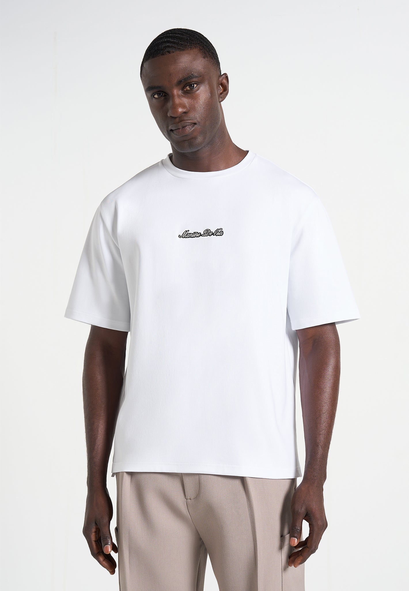 TS001 - Unisex Signature Relaxed fit Cotton T-Shirt - White