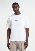 TS001 - Unisex Signature Relaxed fit Cotton T-Shirt - White
