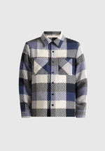 Rune - Unisex Check Overshirt - Navy
