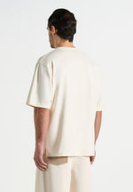 TS008 - Unisex Floral Eiffel Cotton T-Shirt - Cream