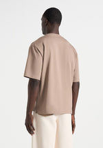 TS008 - Unisex Floral Eiffel Cotton T-Shirt - Taupe