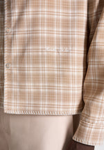 Blake - Unisex Whipstitch Check Shirt - Beige