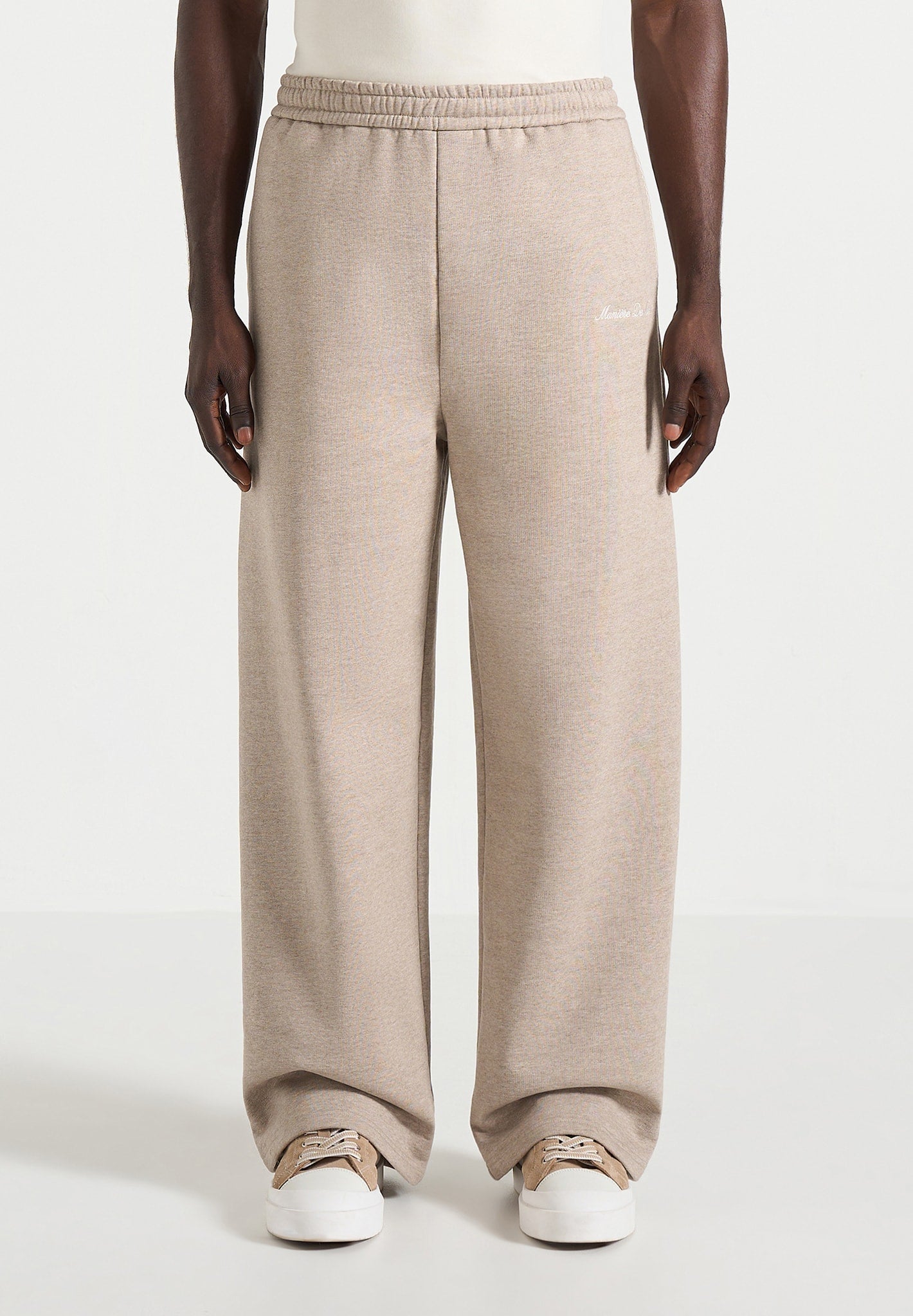 Morgan - Unisex Whipstitch Wide Leg Jogger - Taupe