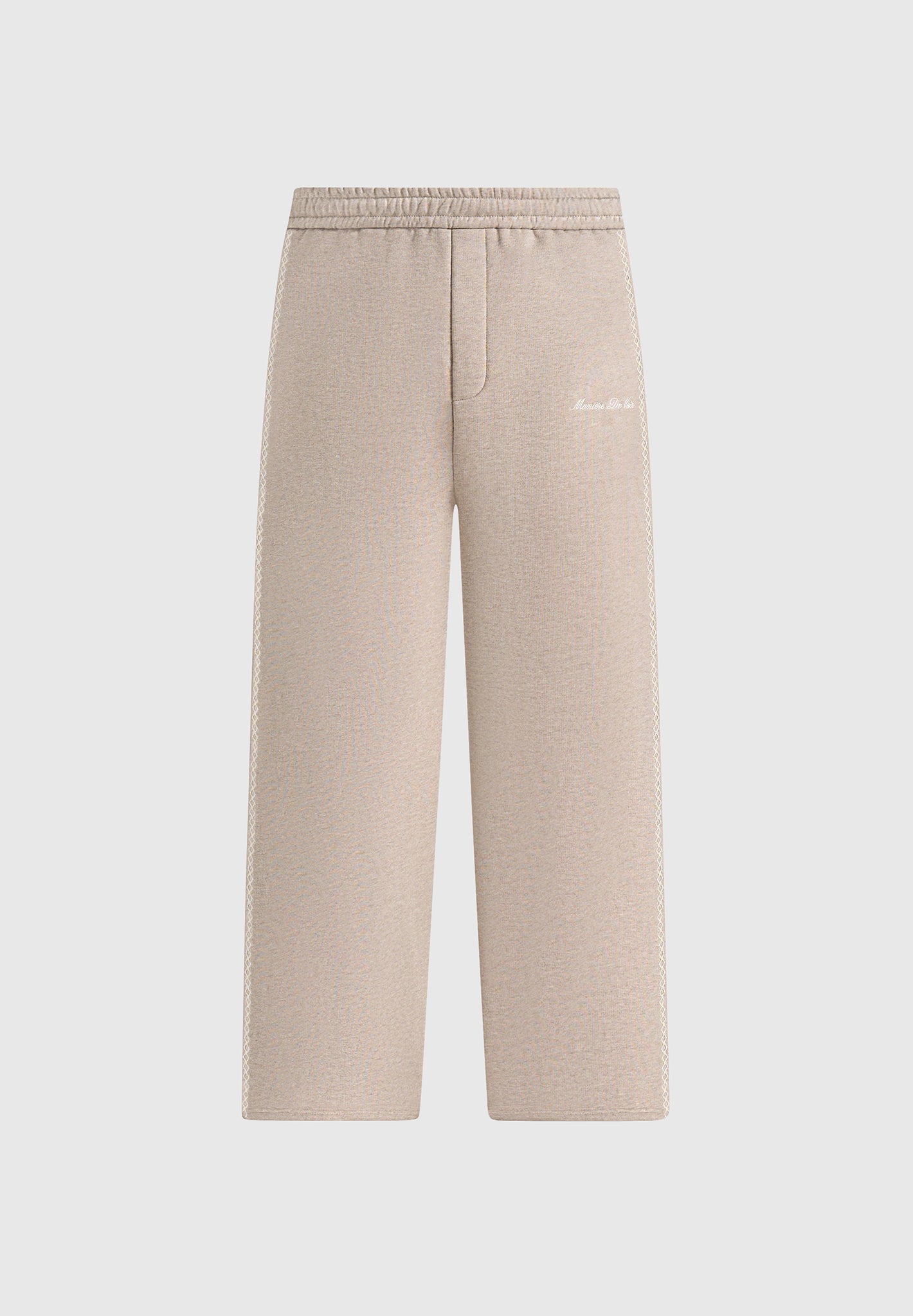 Morgan - Unisex Whipstitch Wide Leg Jogger - Taupe