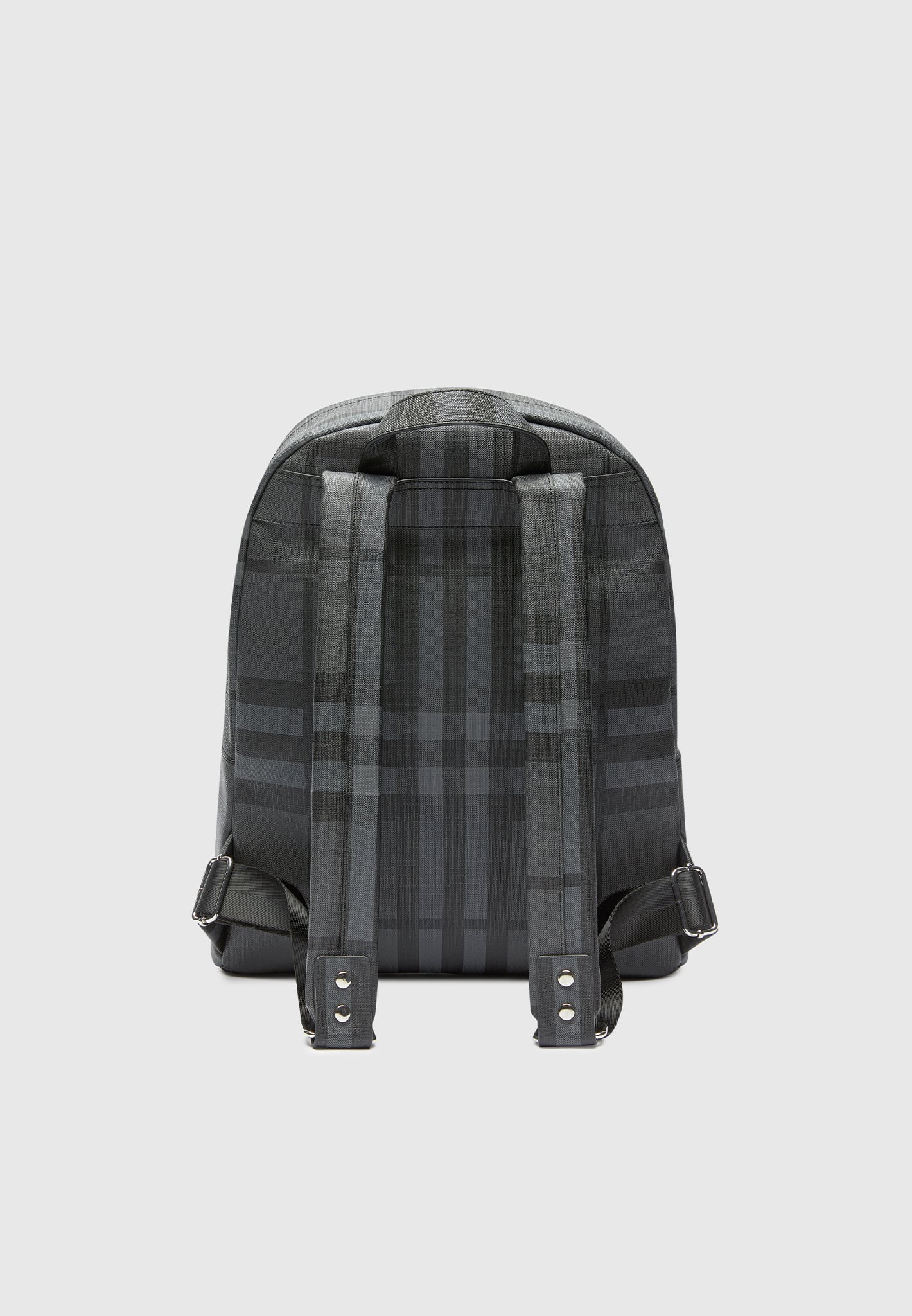 London check and deals leather backpack