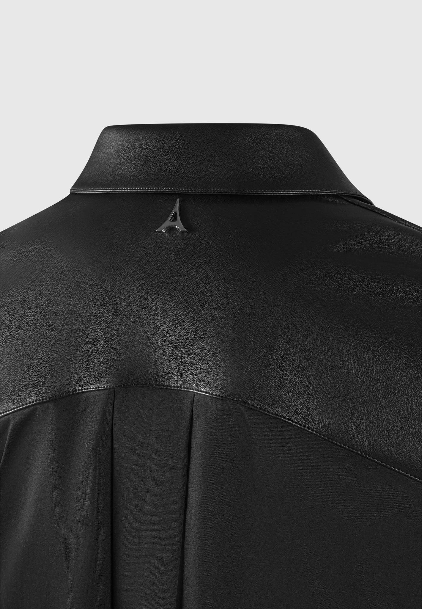 bernadette-leather-contrast-cropped-shirt-black