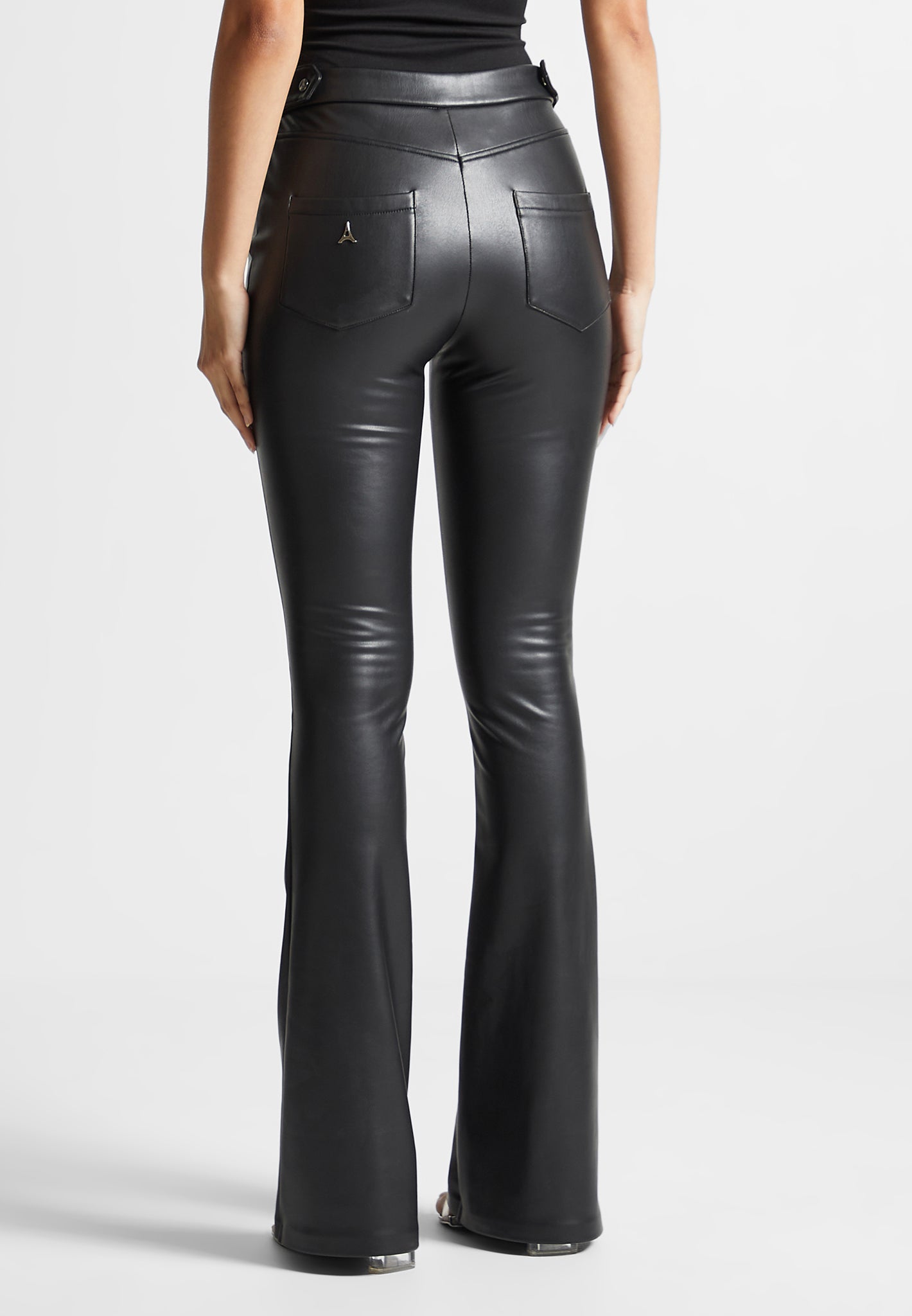 MINI FLARED TROUSERS - Black