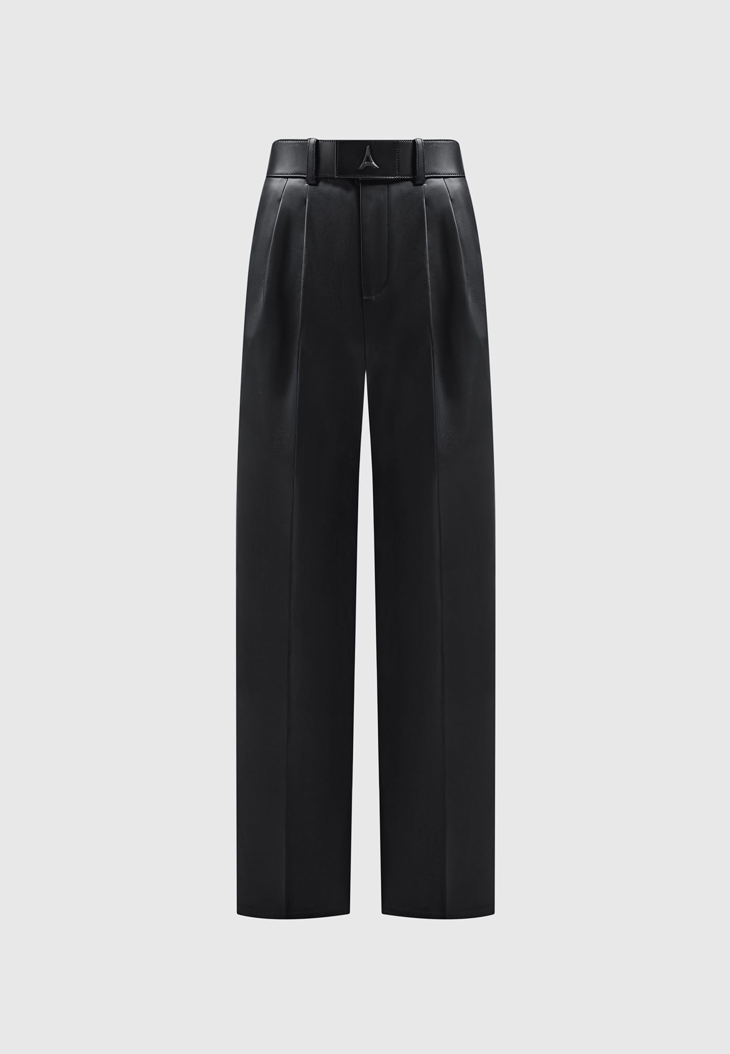 vegan-leather-pleated-trousers-with-eiffel-belt-black