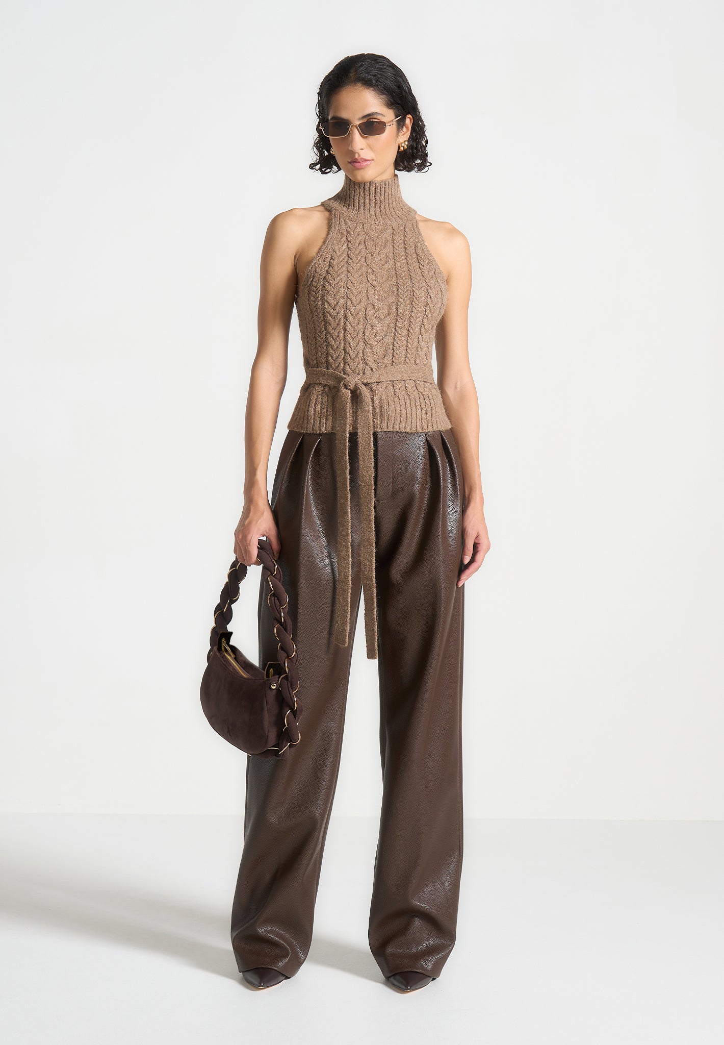 olivia-pebbled-leather-pleated-stacked-trousers-brown