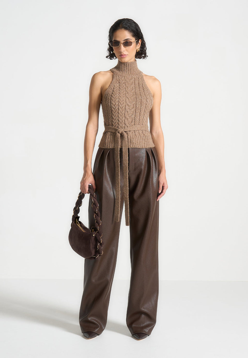 olivia-pebbled-leather-pleated-stacked-trousers-brown