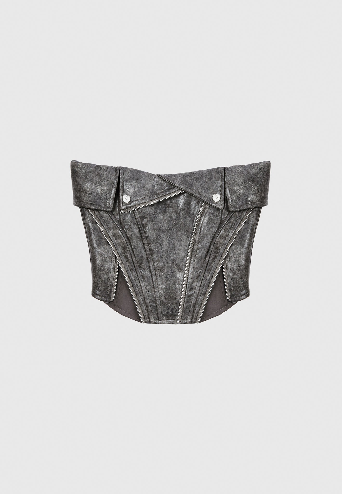 vintage-vegan-leather-biker-corset-grey