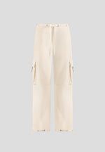 Rosa - Ripstop Parachute Cargo Pants - Cream