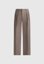 Julie - Pinstripe Tailored Trousers - Beige