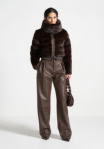 plush-ribbed-jacket-with-neck-scarf-brown