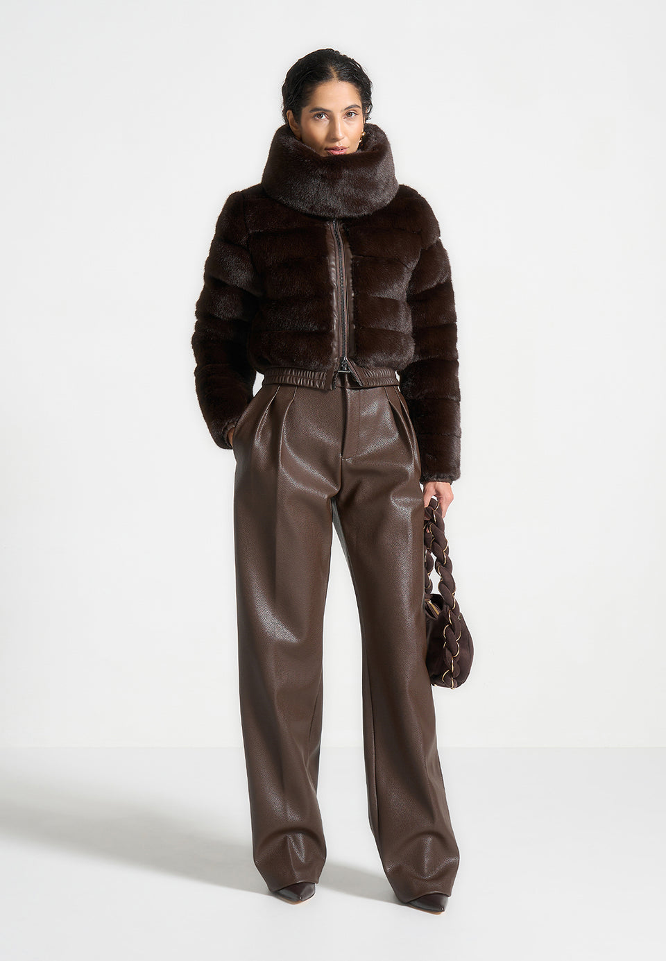 ama-plush-ribbed-jacket-with-neck-scarf-brown