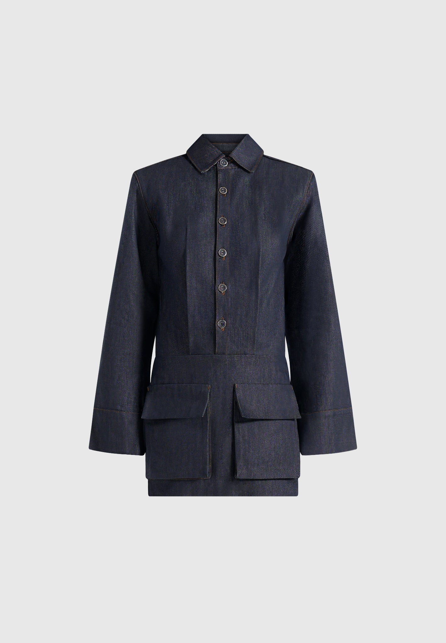 Laure - Cargo Shirt Mini Dress - Indigo