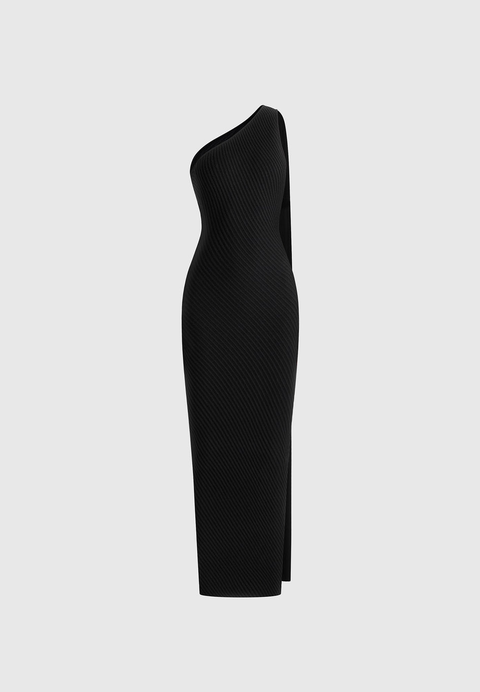 laya-asymmetric-knit-maxi-dress-with-scarf-black
