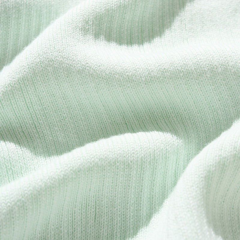 VS001 - Scoop Neck Ribbed Cotton Vest - Mint Green