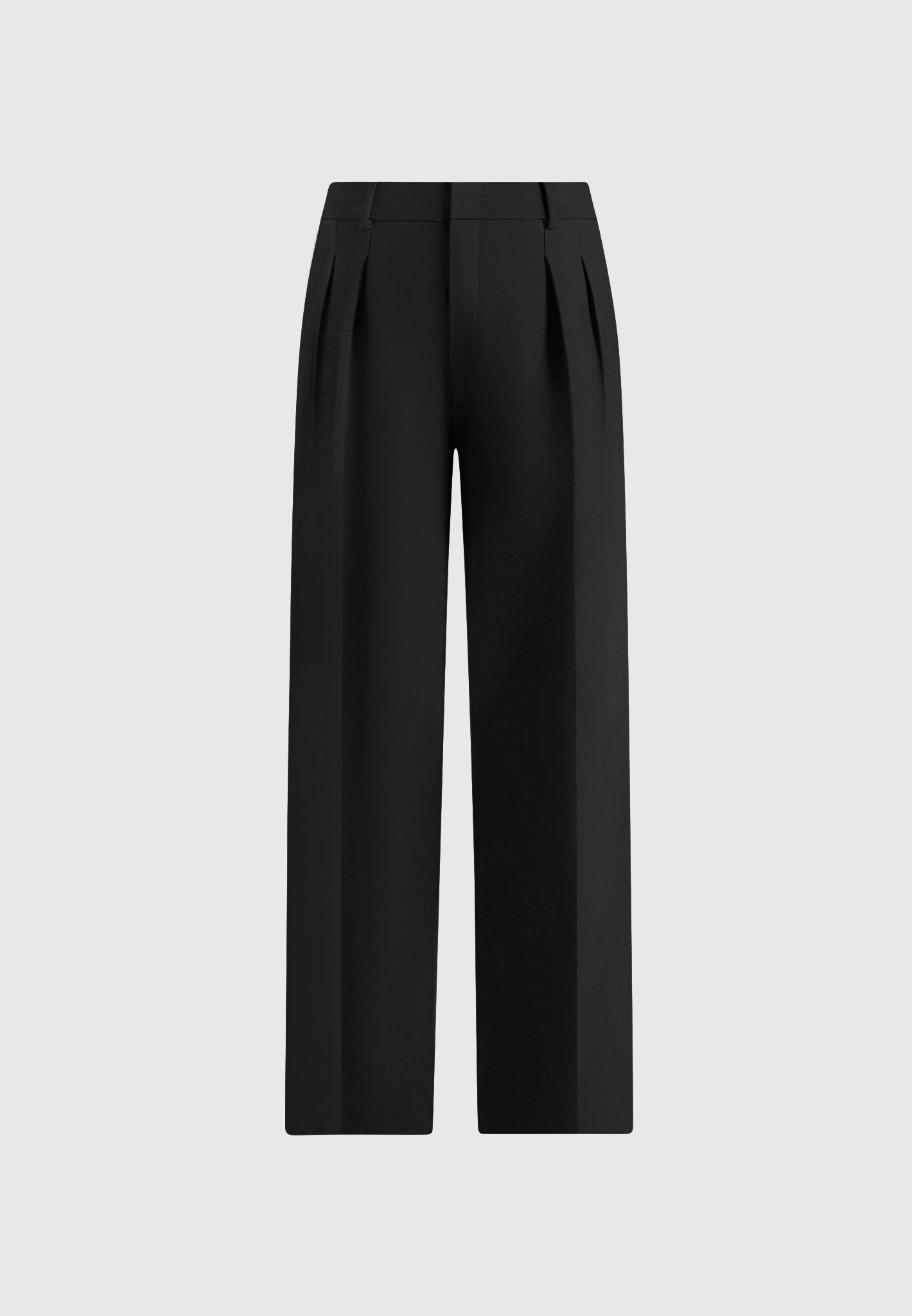 Julie - Tailored Twin Pleat Trousers - Black