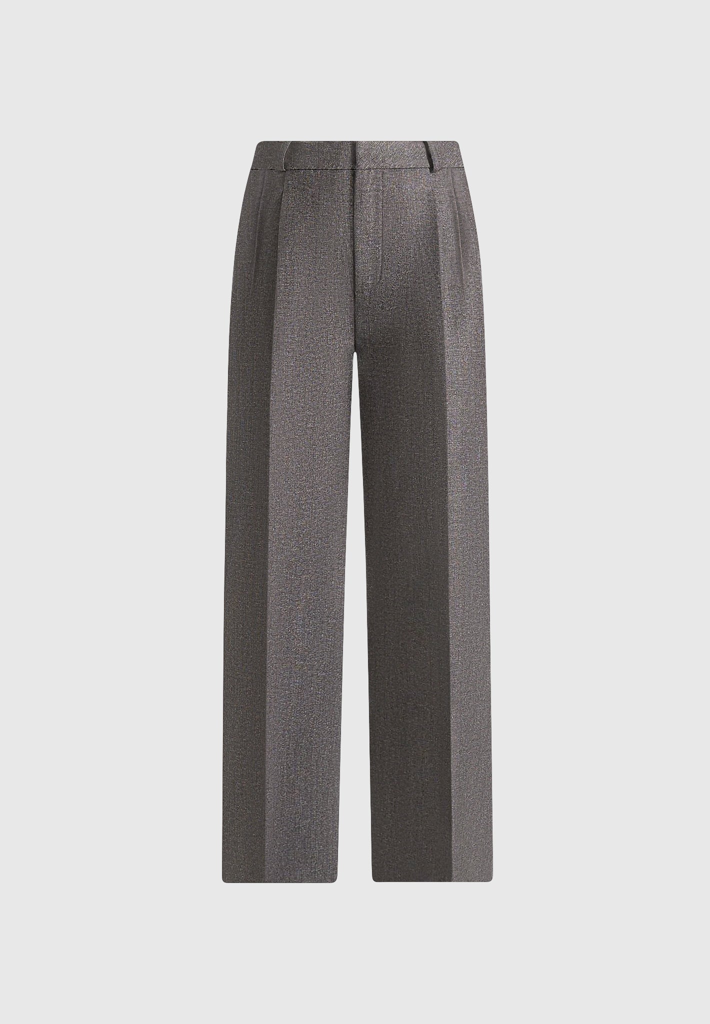 Julie - Speckled Tailored Twin Pleat Trousers - Grey Speckle