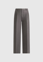 Julie - Speckled Tailored Twin Pleat Trousers - Grey Speckle