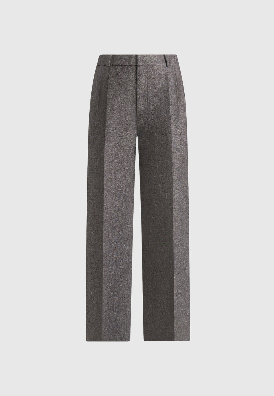 Julie - Speckled Tailored Twin Pleat Trousers - Grey Speckle