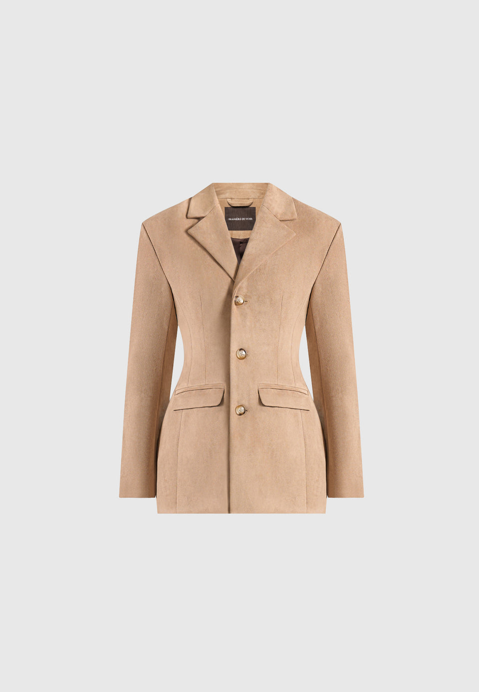 claire-suede-wide-shoulder-cinch-waist-blazer-beige