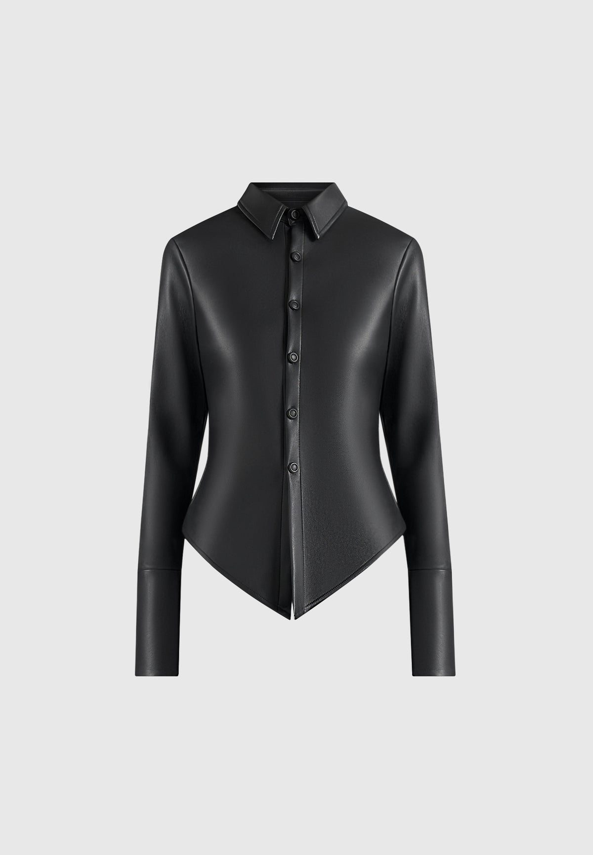 sonia-leather-cinch-shirt-black