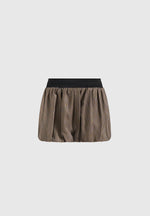 Zoe - Houndstooth Balloon Shorts - Brown