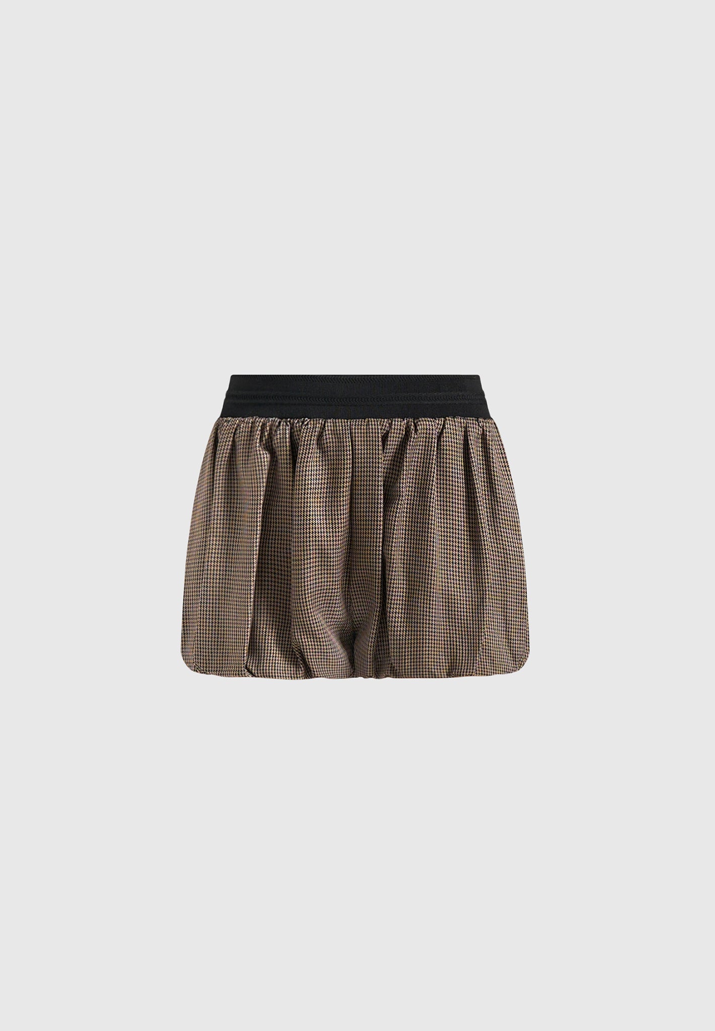 zoe-houndstooth-balloon-shorts-brown