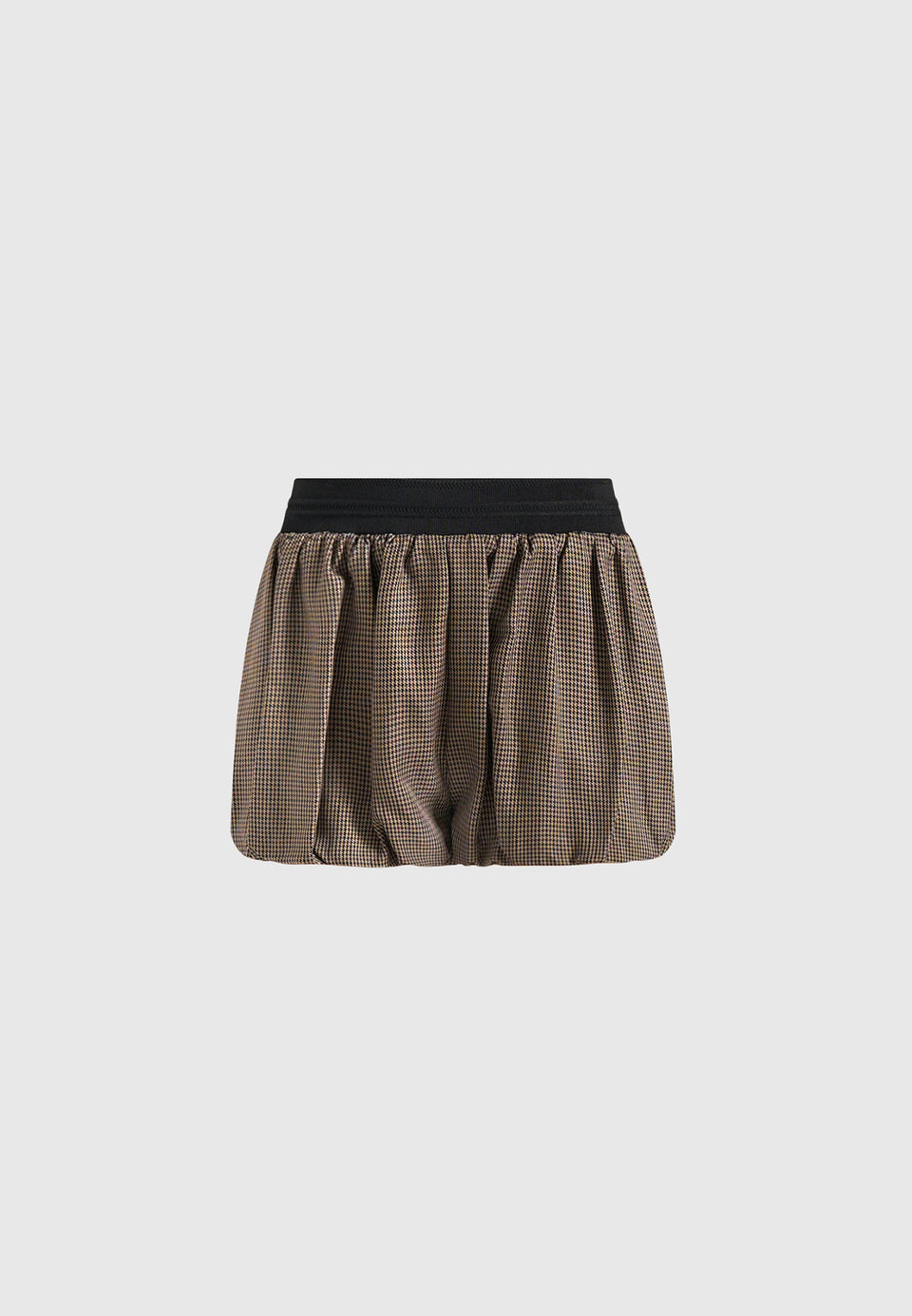 zoe-houndstooth-balloon-shorts-brown