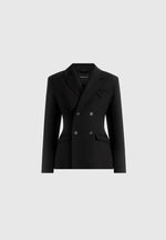 Maia - Double Breasted Blazer - Black