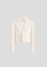 Prisca - Tailored Cropped Blazer - Off White