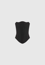 Scarlett - Tailored Lace Up Corset - Black