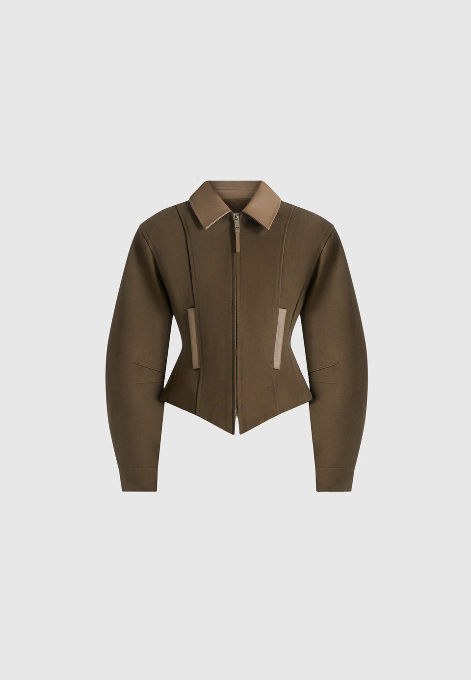 Sky - Hourglass Gabardine Jacket - Khaki