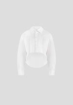 Eleni - Cropped Shirt With Balloon Sleeves - White