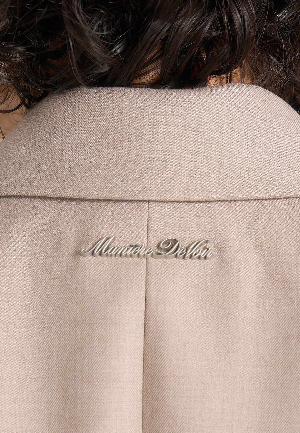 Aisha - Oversized Belted Double-Breasted Blazer - Taupe