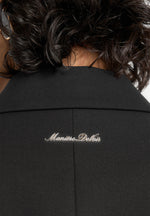Greer - Wool-Blend Balloon Sleeve Double Breasted Blazer - Black