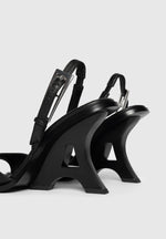 L'Eiffel - Open-Toe Slingback Heels - Black